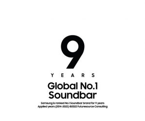 Samsung Soundbar ocupa el puesto No.1 en ventas globales durante 9 años consecutivos.